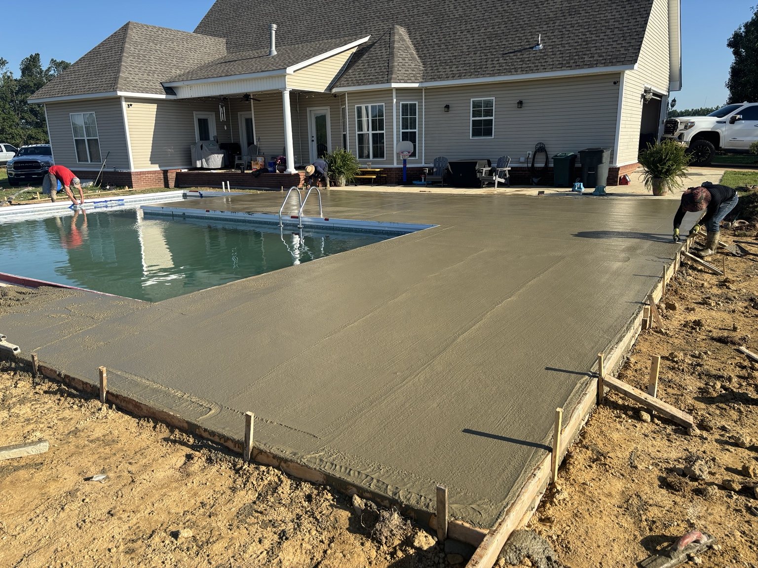 Residential pool deck